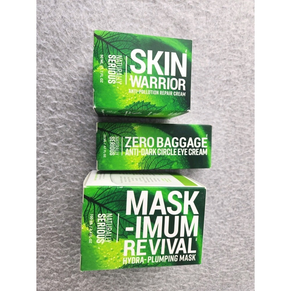 Naturally Serious No Dark Circles Eye Cream + Repairing Hydra Plumping Skin Mask